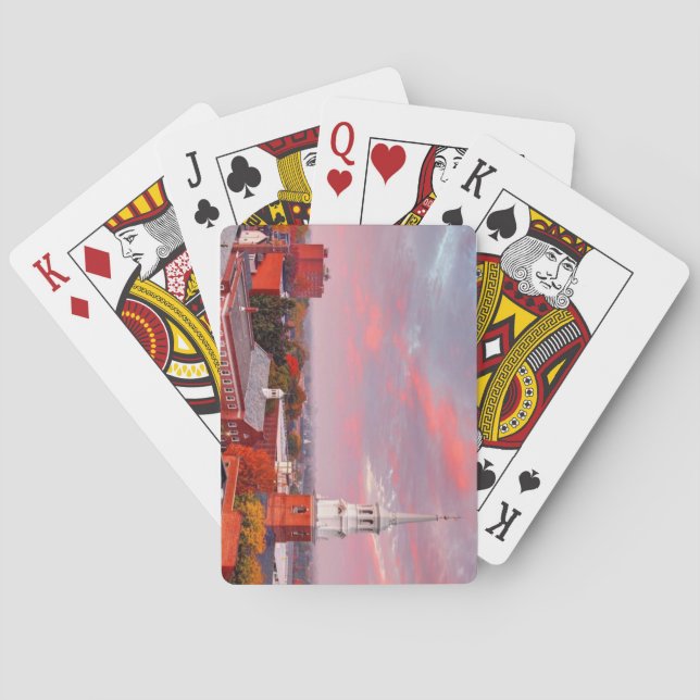 Bonita cubierta de vegetación para jugar cartas (Reverso)