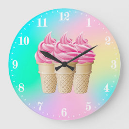 bonita decoración de helados Gran reloj