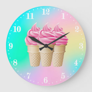 bonita decoración de helados Gran reloj