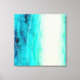 Bonita estampado de lienzos pintados de azul