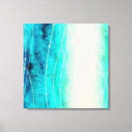 Bonita estampado de lienzos pintados de azul