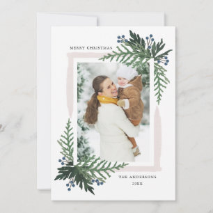 Bonita festividad - tarjeta de foto de Navidad