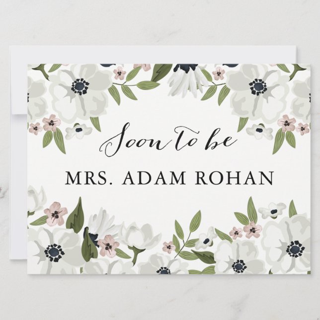 Bonita floral pronto para ser carta/Rótulo (Anverso)