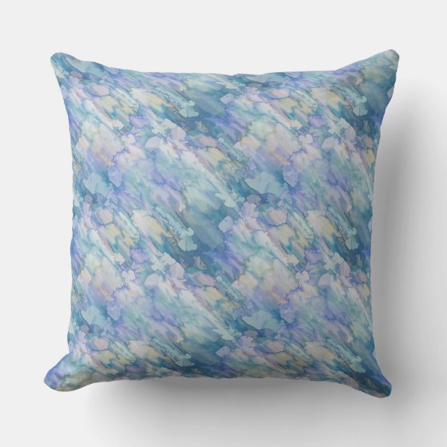 Bonita funda de almohada azul y púrpura Pastel (Anverso)
