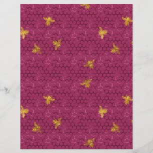 Bonita hoja de papel de cartón de Honeycomb rosa d