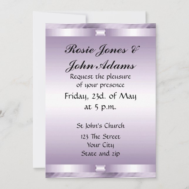 Bonita Invitación de Boda (Anverso)