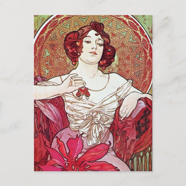 Bonita postal Art Nouveau (Anverso)