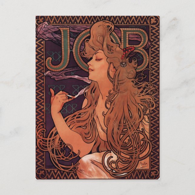 Bonita postal Art Nouveau (Anverso)