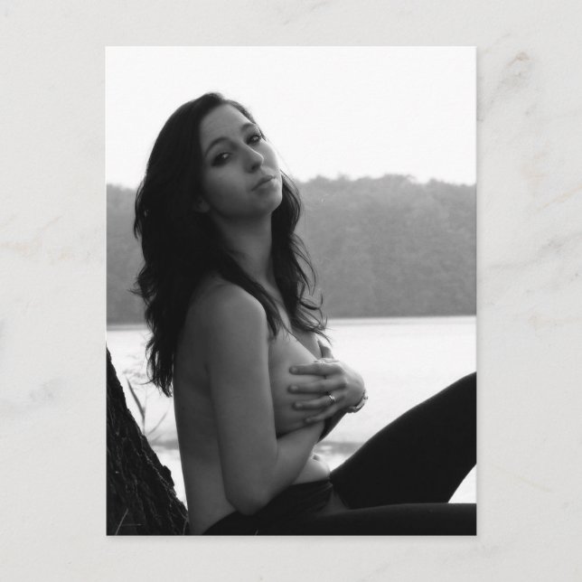 Bonita postal de fotografía de B&W al aire libre (Anverso)