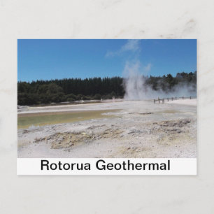 Bonita postal de la zona geotérmica de Rotorua