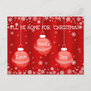 Bonita postal navideña de expresiones