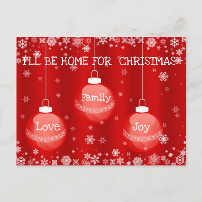 Bonita postal navideña de expresiones (Anverso)