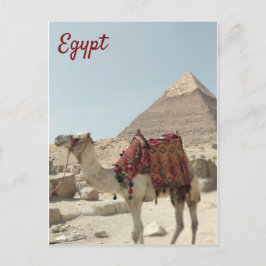 Bonita postal oriental, pirámides camello Egipto