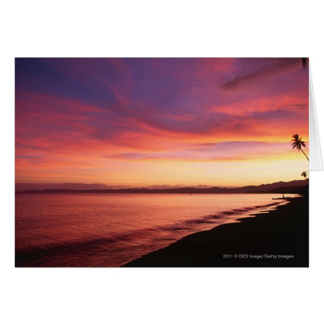 Bonita puesta de sol en la playa (Anverso (Horizontal))