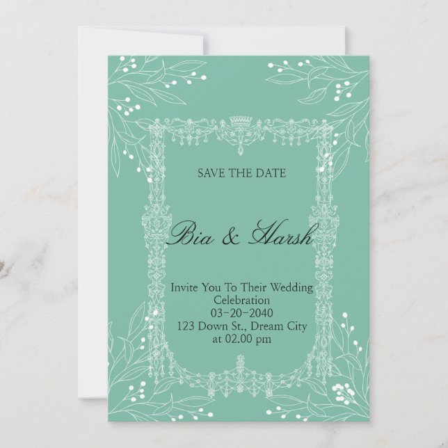 Bonita tarjeta Boda (Anverso)