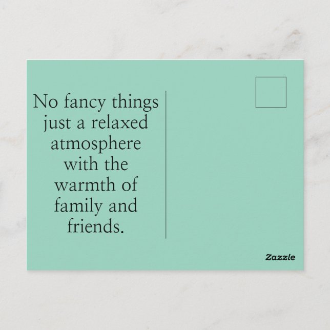 Bonita tarjeta Boda (Reverso)