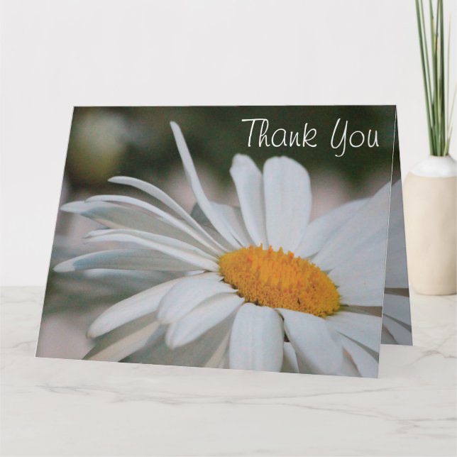 Bonita tarjeta de agradecimiento de Daisy (Anverso)
