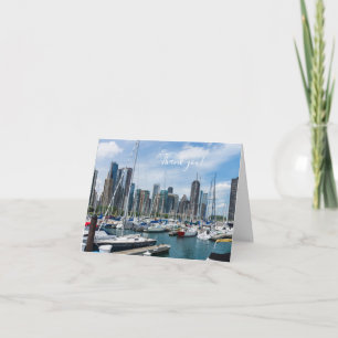 Bonita tarjeta de agradecimiento del puerto de Chi