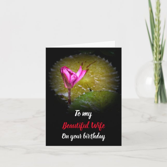 Bonita tarjeta de cumpleaños de la esposa (Anverso)