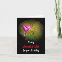 Bonita tarjeta de cumpleaños de la esposa