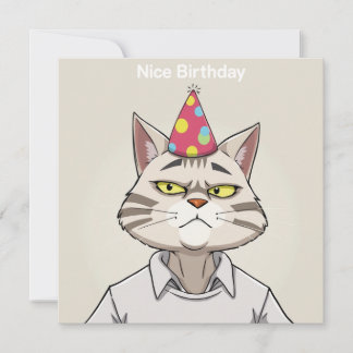 Bonita tarjeta de cumpleaños - Edición para gato