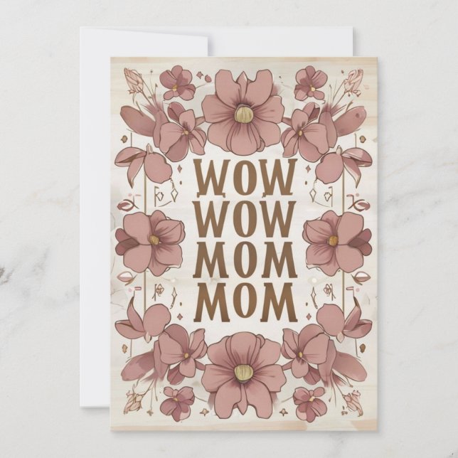 Bonita tarjeta de Día de la Madre Pastel (Anverso)