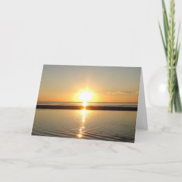 Bonita tarjeta de felicitaciones para el atardecer