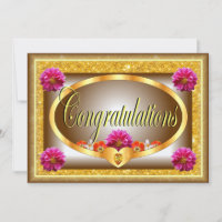 Bonita tarjeta de felicitaciones por diseño floral