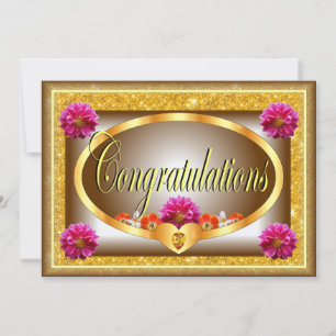 Bonita tarjeta de felicitaciones por diseño floral