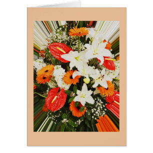 Bonita tarjeta de flores