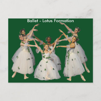 Bonita tarjeta de formación de Lotus Ballet