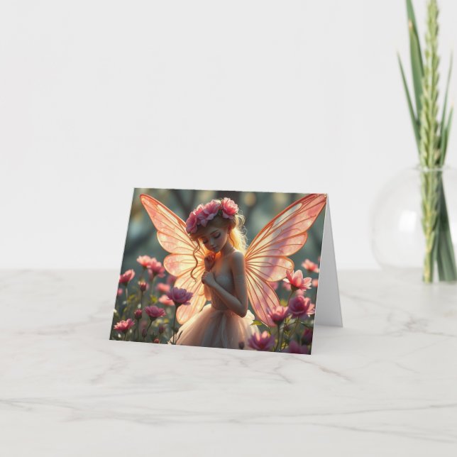 Bonita tarjeta de hadas románticas de lujo (Anverso)