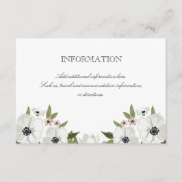 Bonita tarjeta de información floral