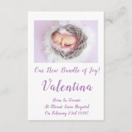 Bonita tarjeta de Invitación para bebé