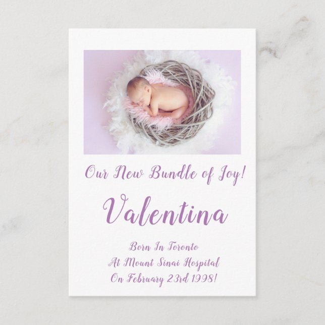 Bonita tarjeta de Invitación para bebé (Anverso)