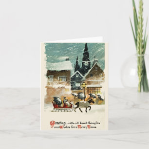 Bonita tarjeta de Navidad vintage