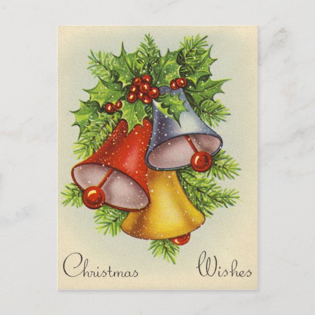 Bonita tarjeta de Navidad vintage (Anverso)