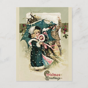 Bonita tarjeta de Navidad vintage