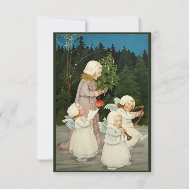 Bonita tarjeta de Navidad vintage (Anverso)