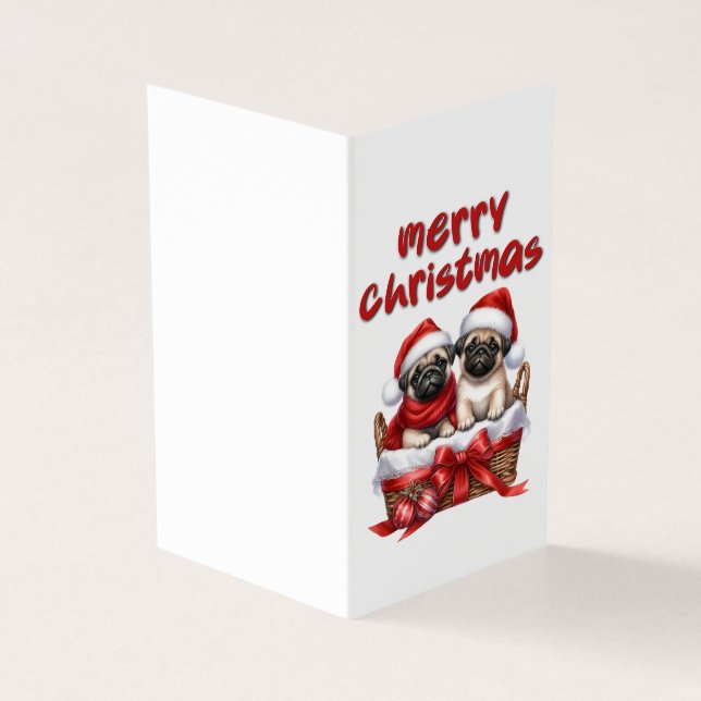 Bonita tarjeta de Navidades de perro (Exterior)