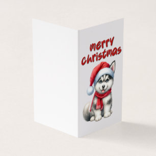 Bonita tarjeta de Navidades de perro