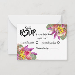 Bonita tarjeta de nota de Jardín Botánico Floral R