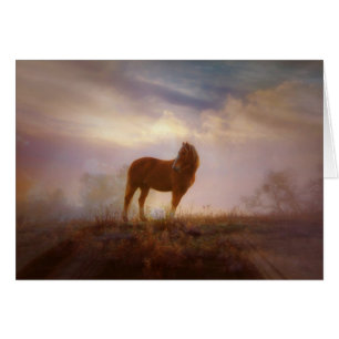 Bonita tarjeta de nota Palomino Mustang Blank
