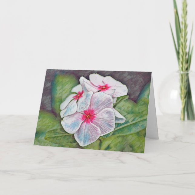 Bonita tarjeta de notas de arte de flores rosas (Anverso)