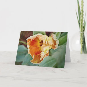 Bonita tarjeta de notas de arte de tulipán Naranja