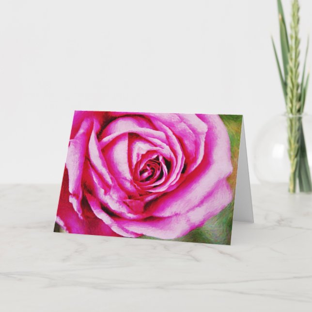 Bonita tarjeta de notas de arte rosa rosa rosa (Anverso)