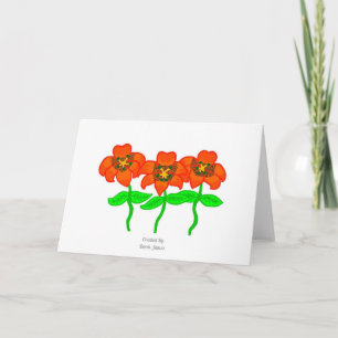 Bonita tarjeta de saludo Tiger Lilies