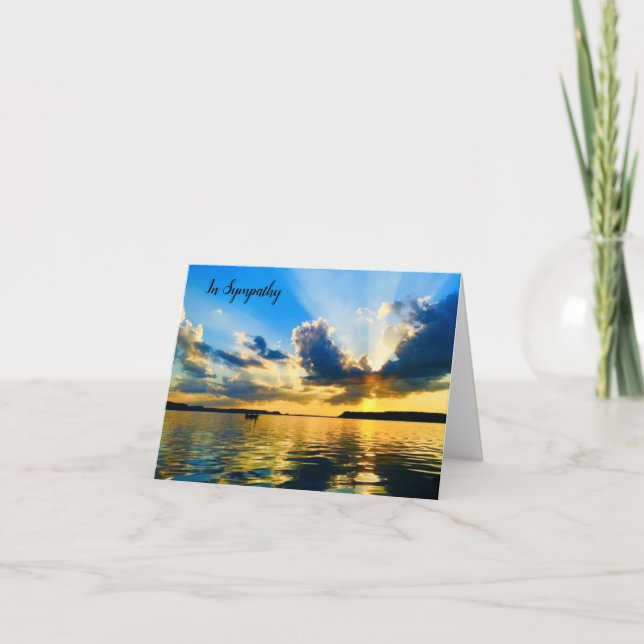 Bonita tarjeta de simpatía por el atardecer en bla (Anverso)