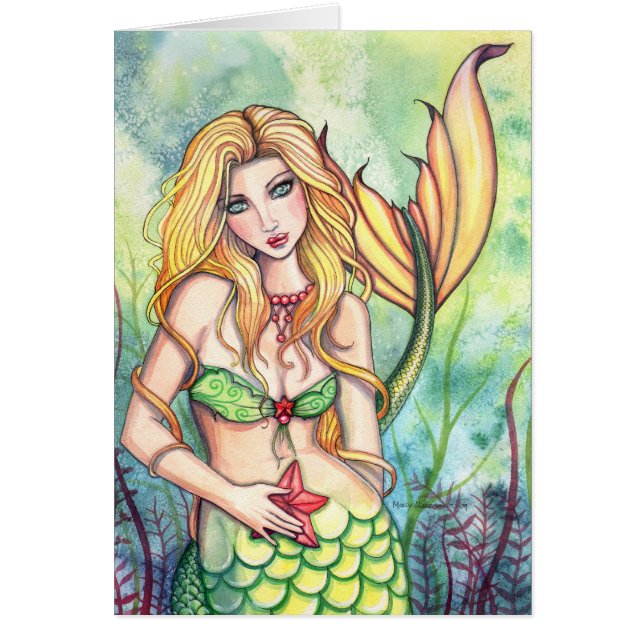Bonita tarjeta de sirena de Molly Harrison (Frente)