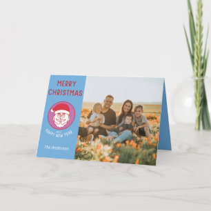 Bonita tarjeta de vacaciones personalizada con fot